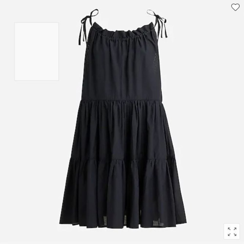 J Crew Tie Shoulder Tiered Mini Dress